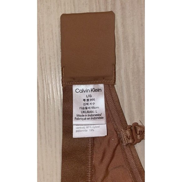 Calvin Klein QF6758 Form to Body Lightly Lined Bra WF Womens L Large Brown - Picture 6 of 7